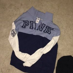 Blue white and dark blue pink sweatshirt